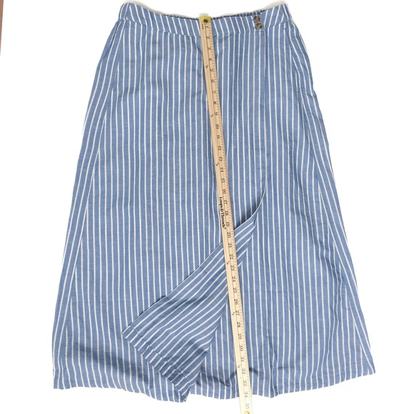 PACT Canopy Linen Wrap Skirt - Bondi Stripe- L - Picture 5 of 9